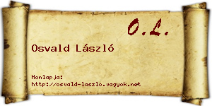 Osvald László névjegykártya
